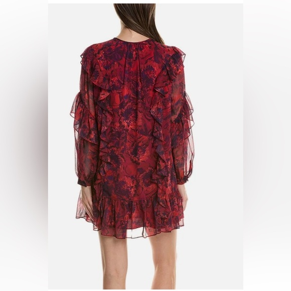 Cinq A Sept Livie Tiered Flowy Floral Mini Dress in Women’s Size 4 - Picture 2 of 15